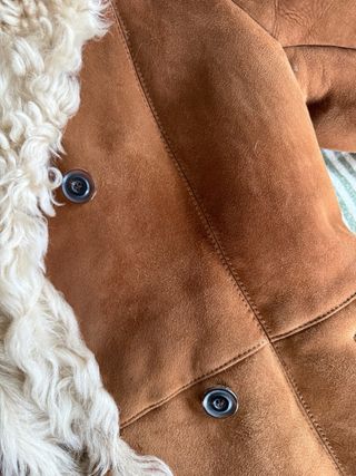 Abrigo Massimo Dutti Marrón Pelo