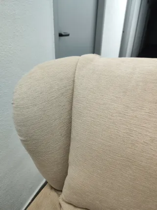 Sillón reclinable beige tela