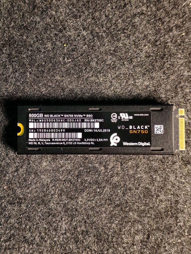 WD Black SN750 NVMe SSD 500GB afbeelding 3