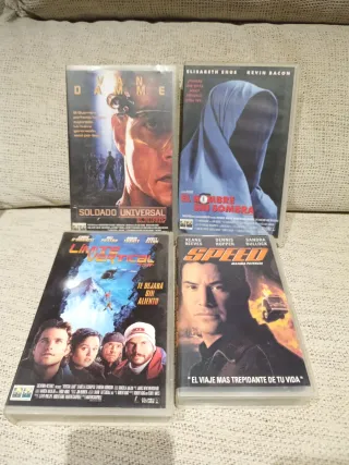 Pack 4 Películas VHS Acción y Suspense