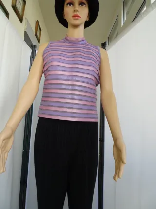 Blusa sin mangas con rayas