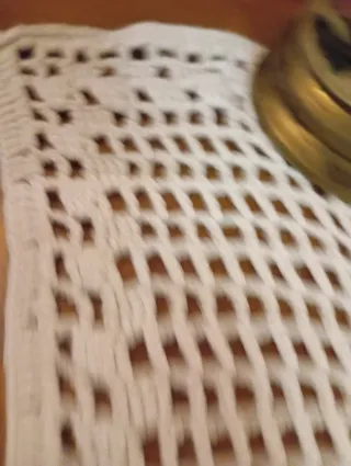 Tapete/Camino de mesa antiguo tejido