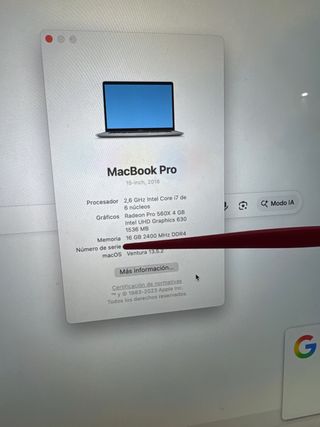 MacBook Pro 15 Apple Argento