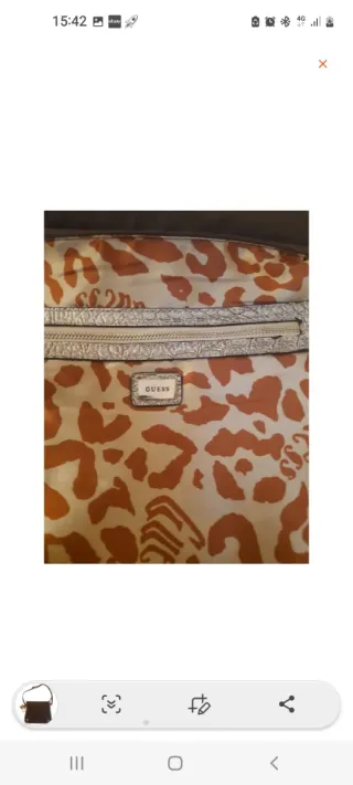 Borsa Guess Messenger Vintage - Interno Leopardato