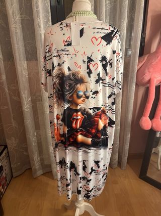 Vestido estampado niña rockera