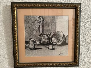 Cuadro Bodegón con Jarra y Maíz