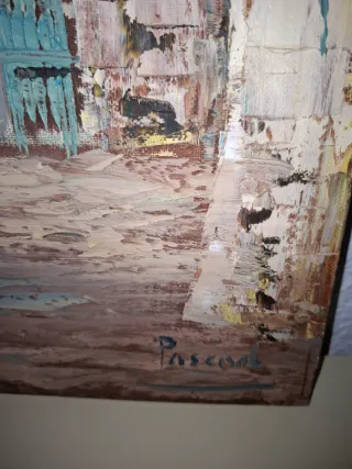 Cuadro Lienzo Casas Pueblo