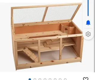 Gabbia in legno e plexiglass per roditori