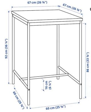 Mesa Alta Ikea Negra y Marrón