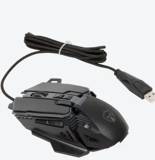 Ratón Gamer Negro y Gris