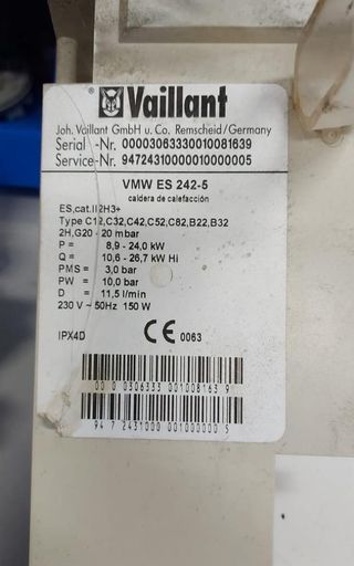 DESPIECE / RECAMBIOS VAILLANT VMW 242-5 ES