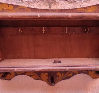 Porta Chiavi Legno Dipinto Fiori