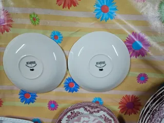 Lote de 6 piezas Vintage Johnson Bros Rosa