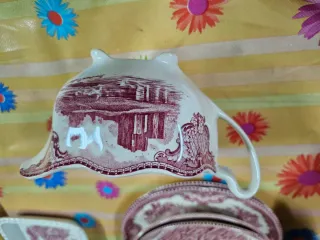 Lote de 6 piezas Vintage Johnson Bros Rosa