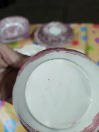 Lote de 6 piezas Vintage Johnson Bros Rosa