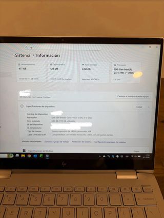 HP Envy x360 i7 13” Aluminio color Silver