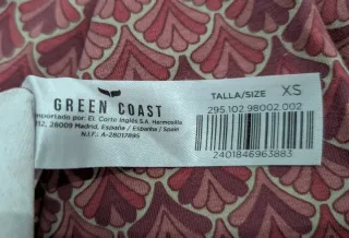 Pantalón acampado Green Coast estampado rosa, XS
