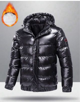 Abrigo negro brillante sin usar