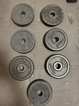 Banco Musculación BM490+pesas, barras y accesorios