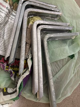 Reggi mensole in metallo robusto 6 pezzi