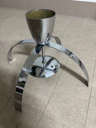 Struttura lampadario metallo argento