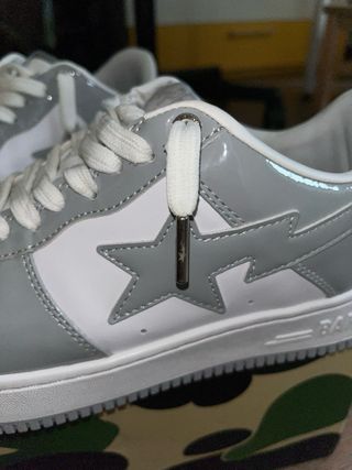 Scarpe A Bathing Ape BapeSta Grigio Bianco