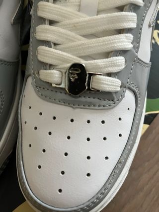 Scarpe A Bathing Ape BapeSta Grigio Bianco