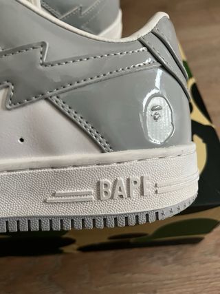 Scarpe A Bathing Ape BapeSta Grigio Bianco