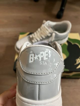 Scarpe A Bathing Ape BapeSta Grigio Bianco