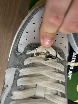 Scarpe A Bathing Ape BapeSta Grigio Bianco