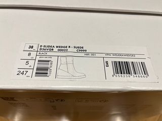 Botines Geox piel aterciopelada negros talla 38