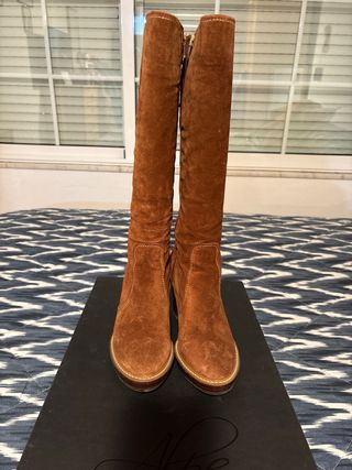 Botas Alpe Serraje Marrón Tacón Plataforma