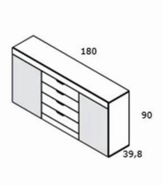 Aparador Logan Vintage e Bianco