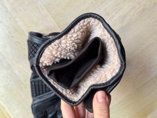 Guantes de cuero negros para moto