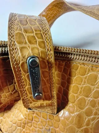 Borsa vera pelle stampa coccodrillo come nuova