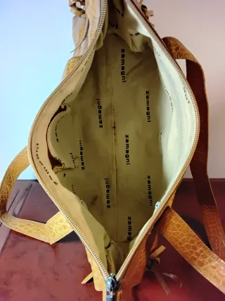 Borsa vera pelle stampa coccodrillo come nuova