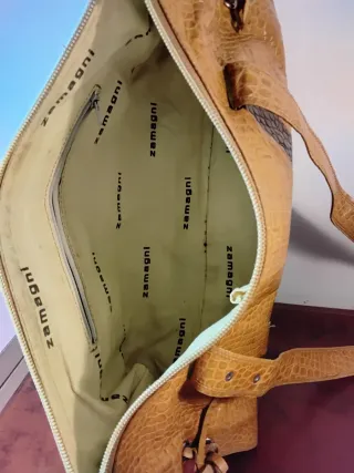 Borsa vera pelle stampa coccodrillo come nuova