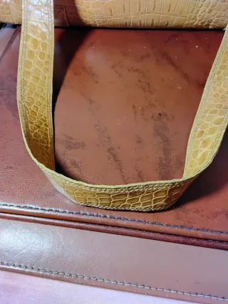 Borsa vera pelle stampa coccodrillo come nuova