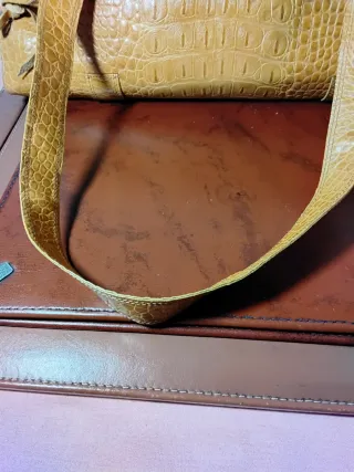 Borsa vera pelle stampa coccodrillo come nuova