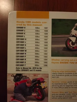 Haynes - Honda CBR600F1 & 1000F Fours