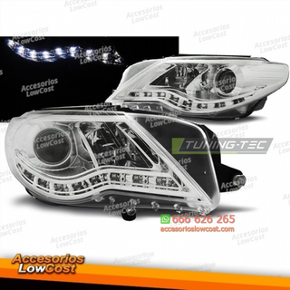 FAROS CON LUZ DE DIA CROMADOS aptos para VW PASSA