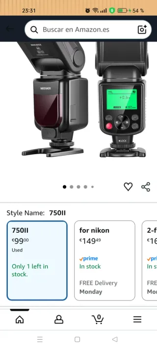 Flash Neewer para cámara