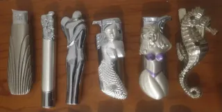 Lotto 11 Accendini Vintage Figure in Metallo - Collezione