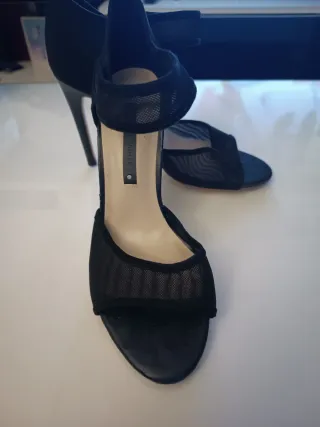 Sandalias Negras Malla Talla 39