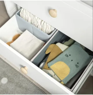 Cambiador bebé blanco con balda y cajones