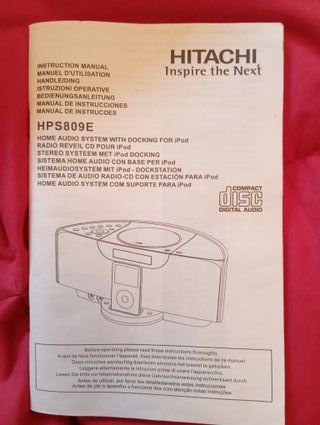 Equipo de música Hitachi HPS809E