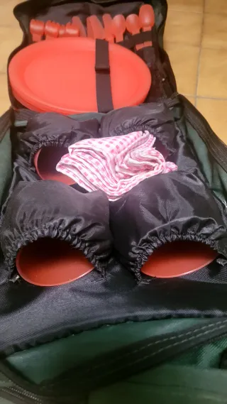 Mochila Picnic Utensilios Platos Vasos cubertería