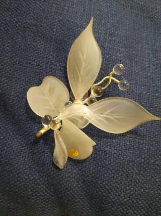 Foglie e bacche decorative in vetro