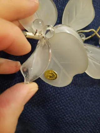 Foglie e bacche decorative in vetro