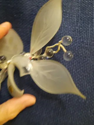 Foglie e bacche decorative in vetro